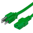 AC Power Cable, 2 Ft., Green