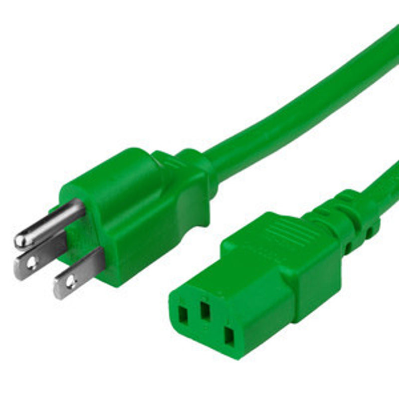 AC Power Cable, 2 Ft., Green