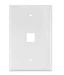 41091-1WN LEVITON Wallplate, QuickPort, Midsize, Single-Gang, 1 Port, White