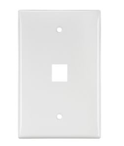 41091-1WN LEVITON Wallplate, QuickPort, Midsize, Single-Gang, 1 Port, White