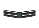 69587-U48 Patch Panel, Leviton, Angled 48 Port, CAT6, Rack Mount