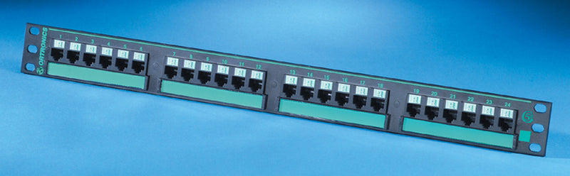 OR-PHD5E6U24 Ortronics Patch Panel, Clarity, 24 Port, CAT5e, Rack Mount (MOQ: 1)