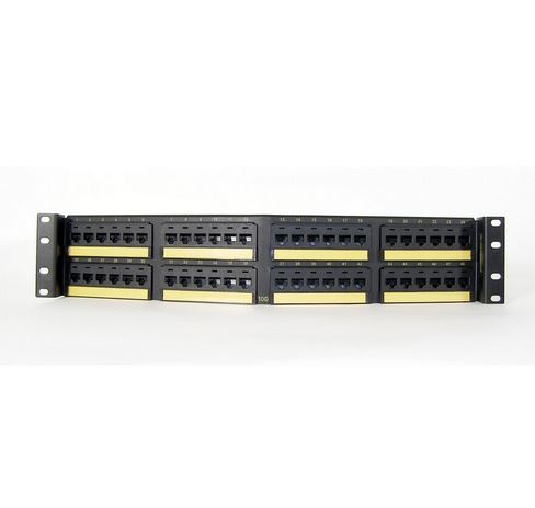 OR-PHA610U48 Ortronics Patch Panel, Clarity, Angled, 48 Port, CAT6A, Rack Mount (MOQ: 1)