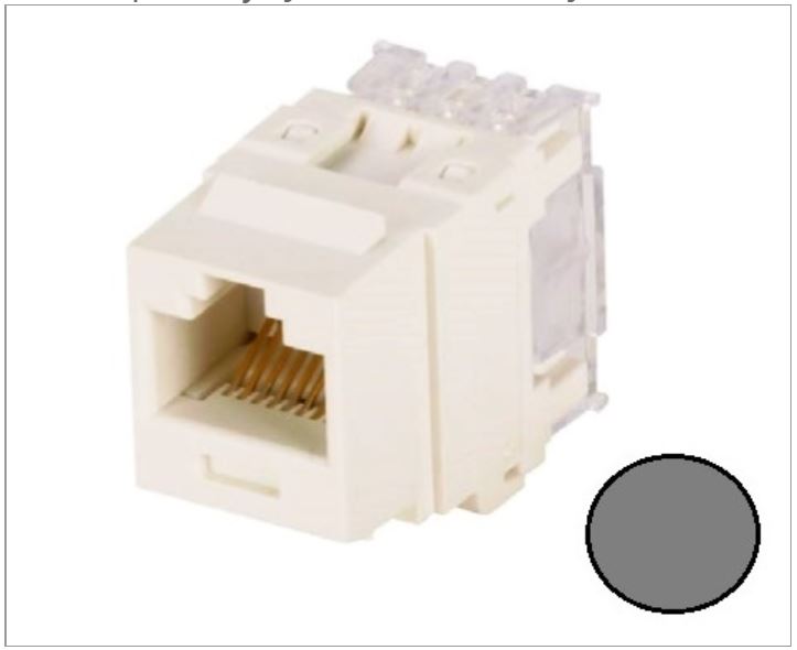 Panduit NK688MIG Netkey RJ45, CAT6, Modular Jack, 8-position, 8-wire - Gray