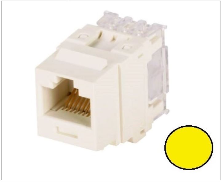 NK688MYL-Q, Panduit Netkey CAT6, Modular Jack (MOQ: 25; Increment of 25)