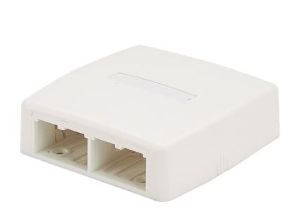 CBXQ4WH-A, Panduit SurfaceMountBox,4P,QR,ADH, White (MOQ: 10; Increment of 1)