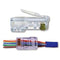 202010J EZ-RJ45 Modular Plug: 8 Position / 8 Conductor for Round, Solid or Stranded CAT6 Cable - Pass-Through