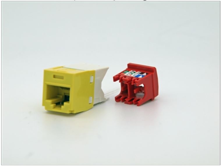 Panduit CJ5E88TGYL Mini-Com CAT5e Giga-TX5e RJ45 Jack Module, Yellow