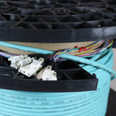 Non-Armored 50/125 Multimode OM3 12 Fiber Pre-Terminated Fiber Optic Cable, Indoor/Outdoor, Plenum, with a Pulling Eye