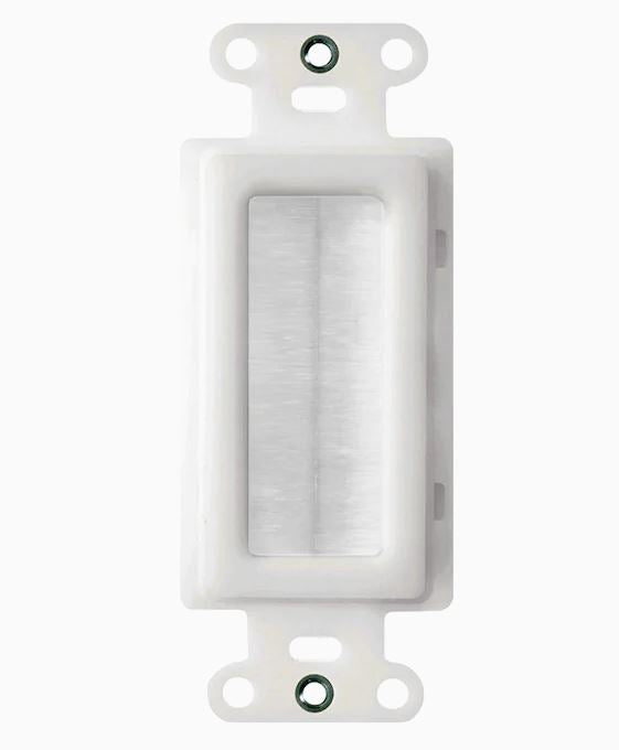 Legrand WP1014-WH-V1 On-Q Low Voltage Cable Entry with Brush Faceplate, White