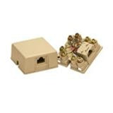 40278-SBI Surface Mount Biscuit Box: Leviton, RJ31X, Screw Terminals - Ivory