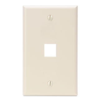 41080-1TP LEVITON Faceplate QuickPort 1 Port Light Almond