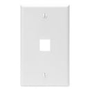 Leviton 41080-1WP QuickPort Faceplate, White, 1 Port