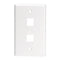 41080-2WL LEVITON Faceplate QuickPort 2 Port, White