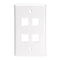 41080-4WL LEVITON Faceplate QuickPort 4 Port, White