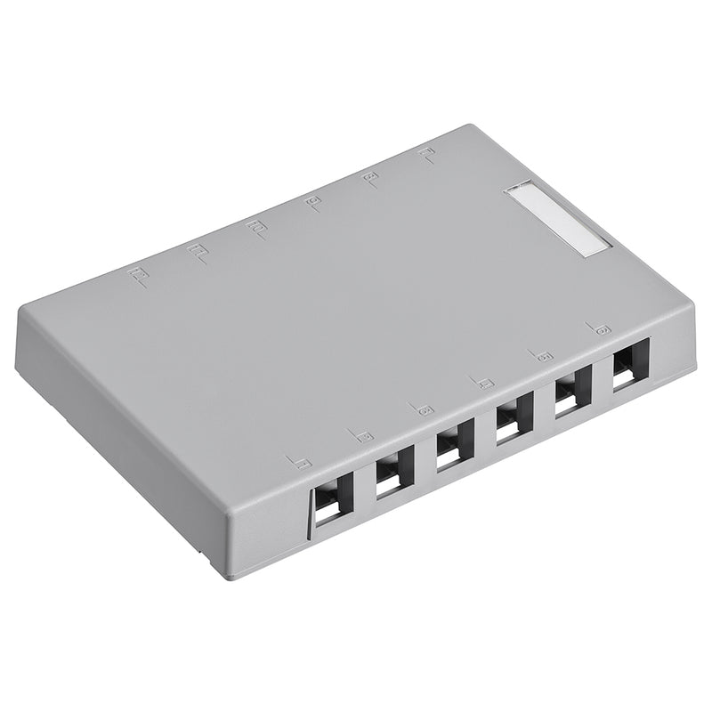 41089-12G Surface Mount Box, Leviton QuickPort, 12 Port, Grey