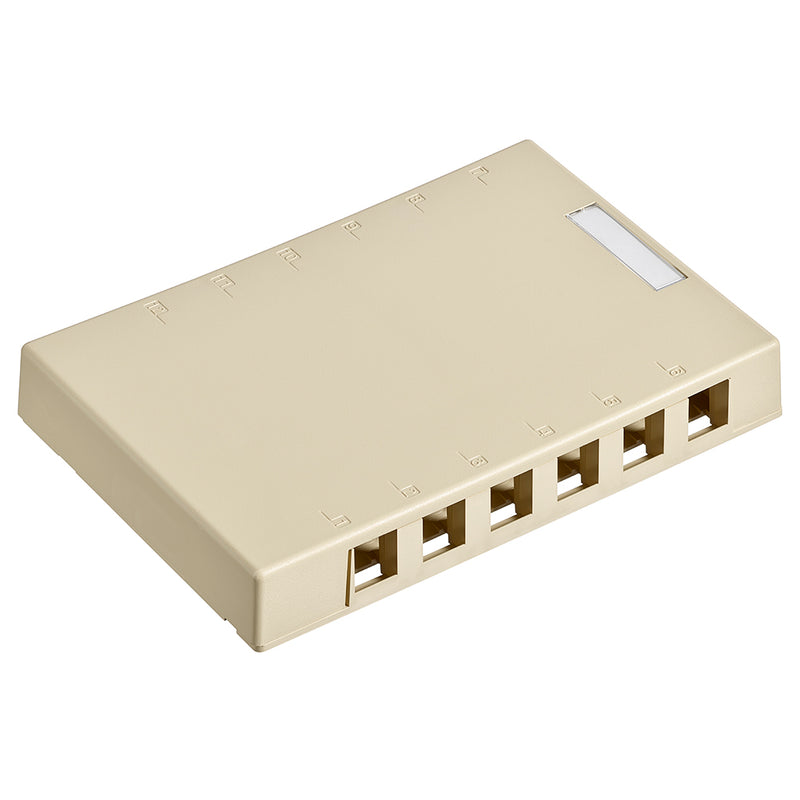 41089-12I Surface Mount Box, Leviton QuickPort, 12 Port, Ivory