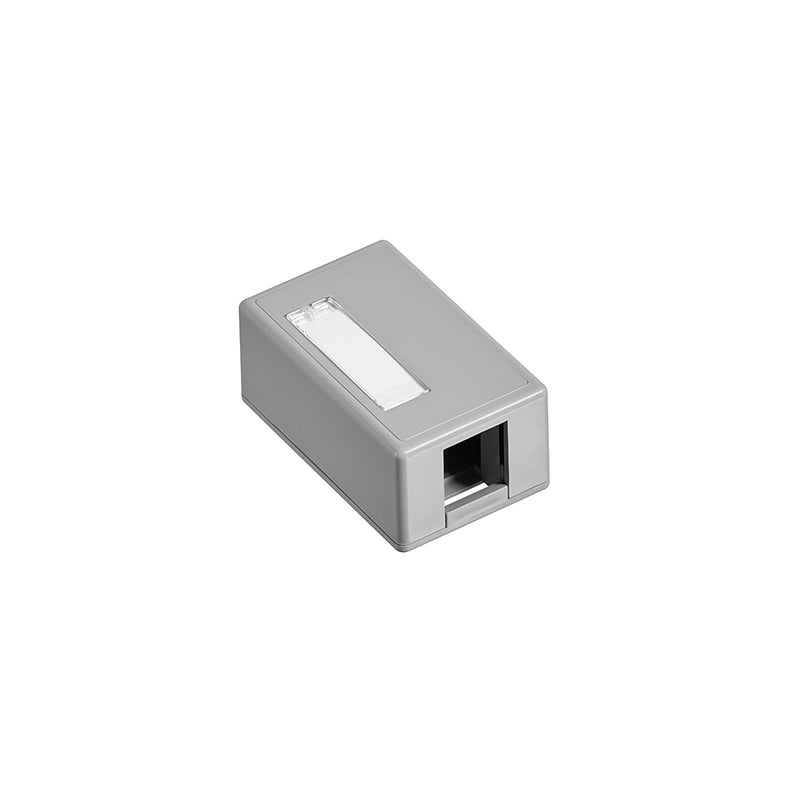 41089-1GP Surface Mount Box, Leviton QuickPort, 1Port, Grey