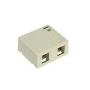 Leviton 41089-2IP QuickPort Surface Mount Box, Ivory, 2 Port