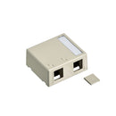 41089-2TP Surface Mount Box, Leviton QuickPort, 2 Port, Lt. Almond