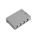 Leviton 41089-4GP QuickPort Surface Mount Box, Gray, 4 Port