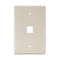 41091-1TN LEVITON Wallplate, QuickPort, Midsize, Single-Gang, 1 Port, Lt. Almond