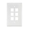 41091-6WN LEVITON Wallplate, QuickPort, Midsize, Single-Gang, 6 Ports, White