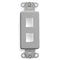 LEVITON 41642-0GY QuickPort Decora Insert, 2-Port, Grey