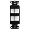 Leviton 41644-00E QuickPort Decora Insert, Black, 4 Port