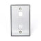 Leviton 43080-1S2 QuickPort Faceplate Stainless Steel, 2 Port