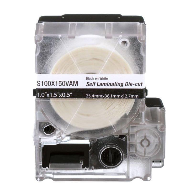 Panduit S100X225VAM Label Cartridge: 1" x 2.25" Self-Laminating, White Vinyl, 125 Count