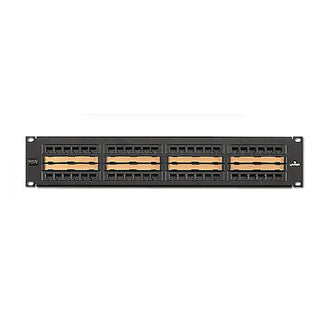 5G596-C48 LEVITON 110-Style Patch Panel, Cat 5e, Flat, 48-Port, 2RU