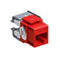 6110G-RC6 Modular Jack, Leviton QuickPort, CAT6A, RJ45, Crimson Red