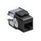 6110G-RE6 Modular Jack, Leviton QuickPort, CAT6A, RJ45, Black