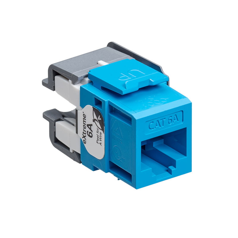 6110G-RL6 Modular Jack, Leviton QuickPort, CAT6A, RJ45, Blue