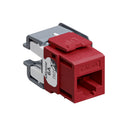 6110G-RR6 Modular Jack, Leviton QuickPort, CAT6A, RJ45, Dark Red