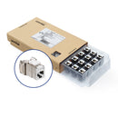 61SJK-CW6 Modular Jack, Leviton QuickPort Atlas-X1, CAT6, RJ45, Shielded, White, 12 Pack