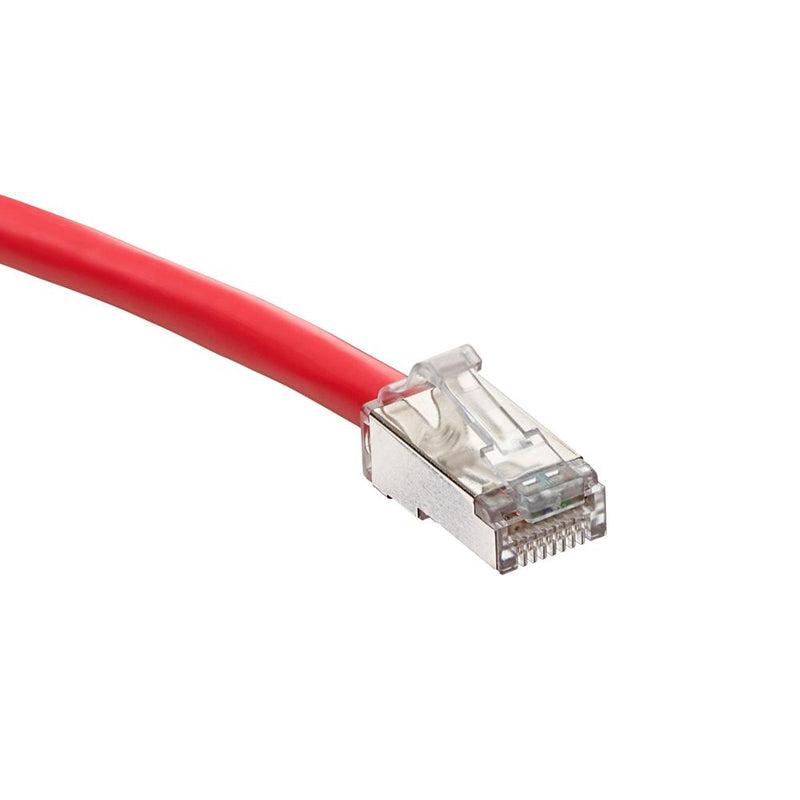 6AS10-15R Patch Cable, Leviton Atlas-X1, CAT6A Shielded, 15 Ft, Red