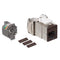 6ASJK-RB6 Modular Jack, Leviton QuickPort Atlas-X1, CAT6A Shielded, RJ45, Brown