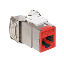 6ASJK-RC6 Modular Jack, Leviton QuickPort Atlas-X1, CAT6A Shielded, RJ45, Crimson Red