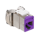 6ASJK-RP6 Modular Jack, Leviton QuickPort Atlas-X1, CAT6A Shielded, RJ45, Purple