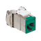 6ASJK-RV6 Modular Jack, Leviton QuickPort Atlas-X1, CAT6A Shielded, RJ45, Green