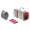 6ASJK-SR6 LEVITON Modular Jack, Shutter, QuickPort Atlas-X1, CAT6 Shielded, Red