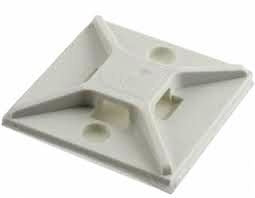 ABM2S-A-C, Panduit Cable Tie Mount: Panduit, 1 Inch, Adhesive Mount- White (MOQ: 100; Increment of 100)