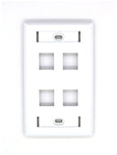 Belden AX102249 KeyConnect Faceplate, White, 4 Port