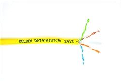 Belden 2413 004U1000 DataTwist 2400, CAT6 Cable, Plenum, 1000 Ft - Yellow