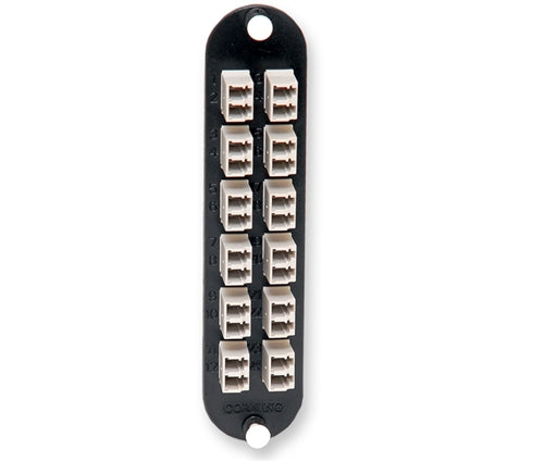 CCH-CP24-A8 Coupler Panel: Corning LANscape CCH, 12 Duplex LC Ports (24 Fibers), Multi-Mode OM1