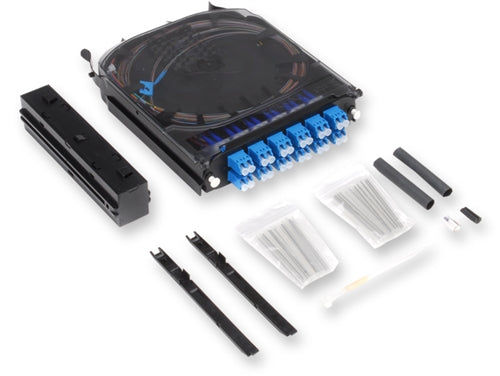 CCH-CS24-A9-P00RE Fiber Cassette: Corning CCH, Pigtailed Splice, 24 Fiber LC, Single-Mode OS2