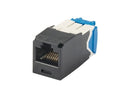 CJ6X88TGBL, Panduit Mini-Com |Module,Cat6A,UTP, 8-position, 8-wire, Unvi, Black, TG Style (MOQ: 1; Increment of 1)