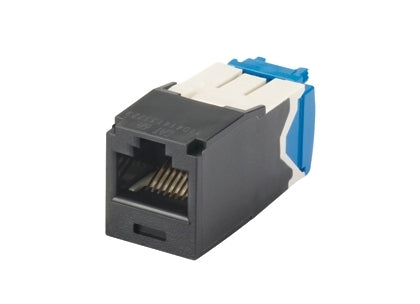 CJ6X88TGBL-24, Panduit Mini-Com |Module,Cat6A,UTP, 8-position, 8-wire, Unvi, Black,PK24 (MOQ: 24; Increment of 24)